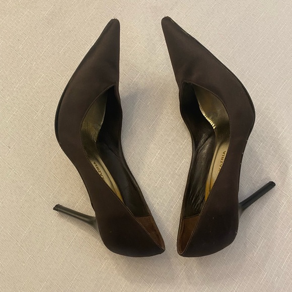 Brown satin high heels BCBG MaxAzria - Picture 3 of 5